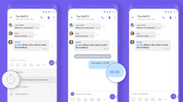 Viber မှ Group Chat များအတွင်း မက်ဆေ့ချ်များ အလိုအလျောက် ပျောက်ကွယ်စေသည့် စနစ်အား ထည့်သွင်း